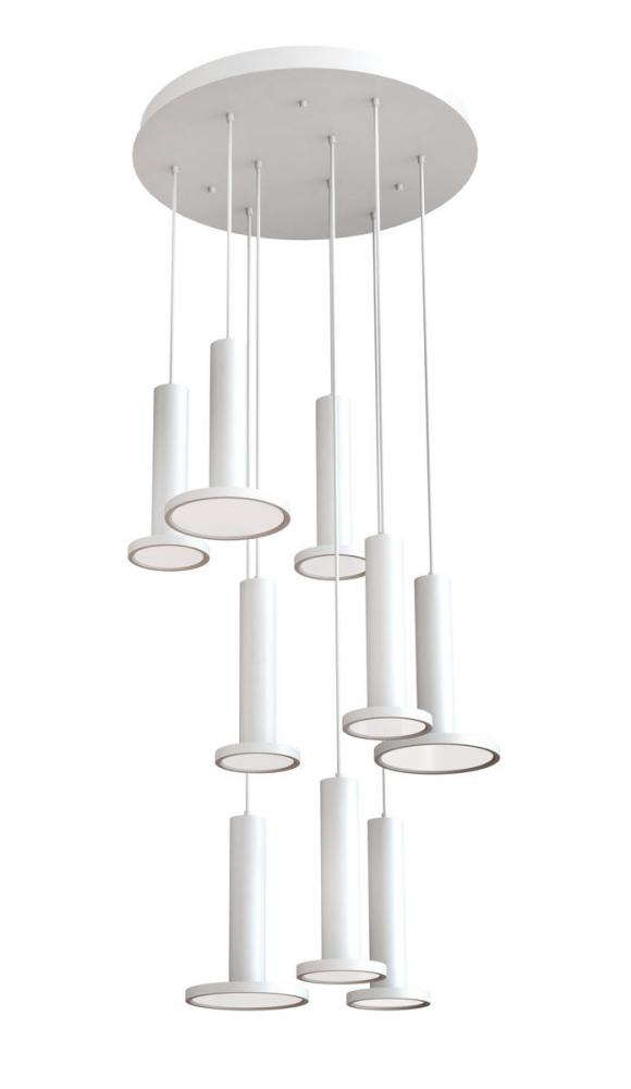 Luna 9 Light LED Round Pendant