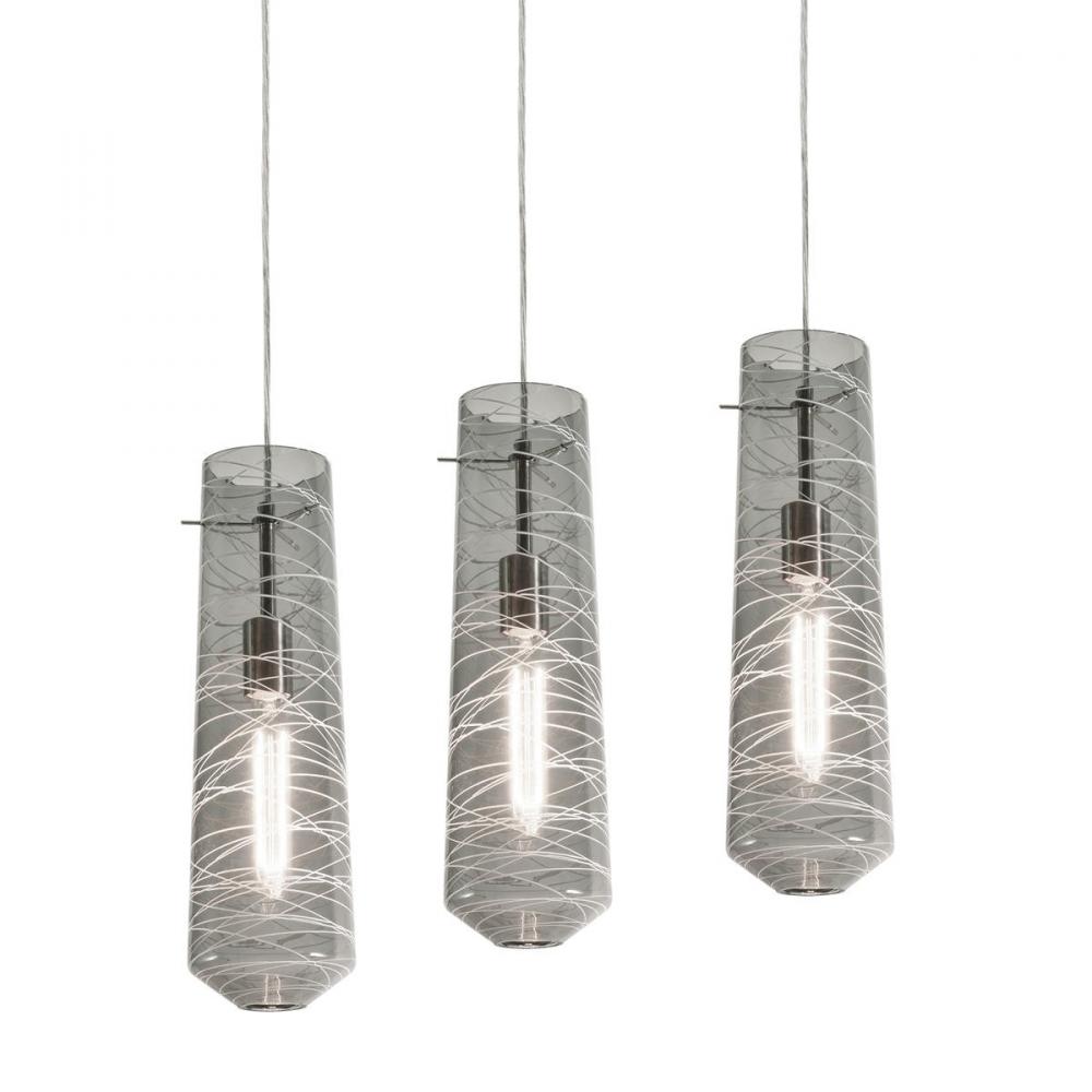 Spun 3 Light Linear Pendant