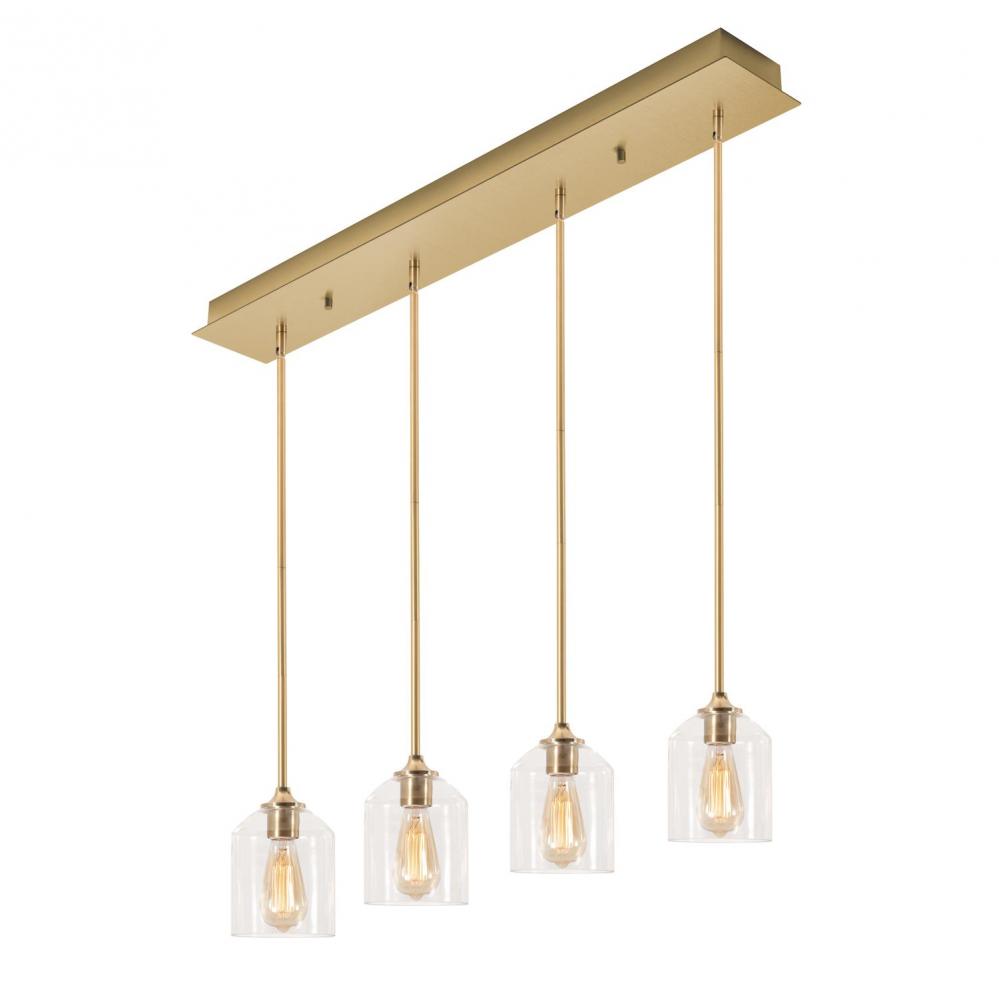 William 4 Light Linear Pendant MB 120V,SB