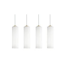 AFX Lighting, Inc. LEOP0412MBLBLNR4 - Leo 4 Light Linear Pendant,120V,60W,LB