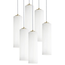AFX Lighting, Inc. LEOP0412MBLBRND6 - Leo 6 Light Round Pendant,120V,60W,LB