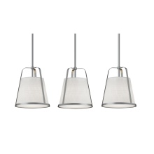 AFX Lighting, Inc. LIZP10MBSNLNR3 - Lizzette 3 Light Linear Pendant,60W,SN