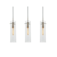 AFX Lighting, Inc. VSAP05MBSNLNR3 - Vista 3 Light Linear Pendant,60W,SN