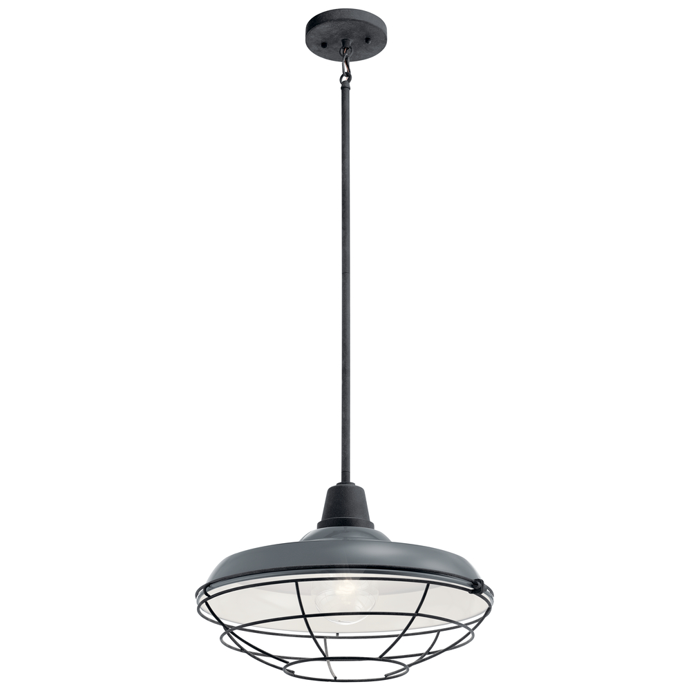 Pier™ 1 Light 16" Convertible Pendant Gloss Grey