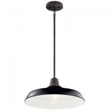 Kichler 49993BK - Outdoor Pendant/Semi Flush 1Lt