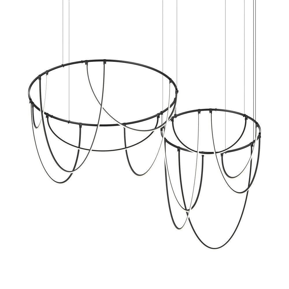 32"/48" 2-Bar Offset Ring w/ Light Curve Luminaires