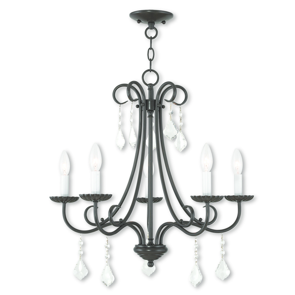 5 Light English Bronze Chandelier