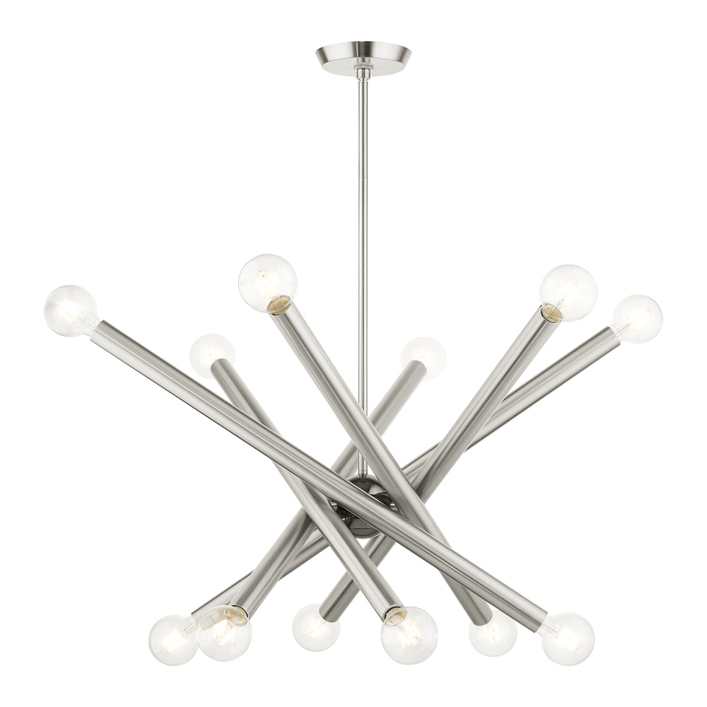 12 Lt Brushed Nickel Chandelier