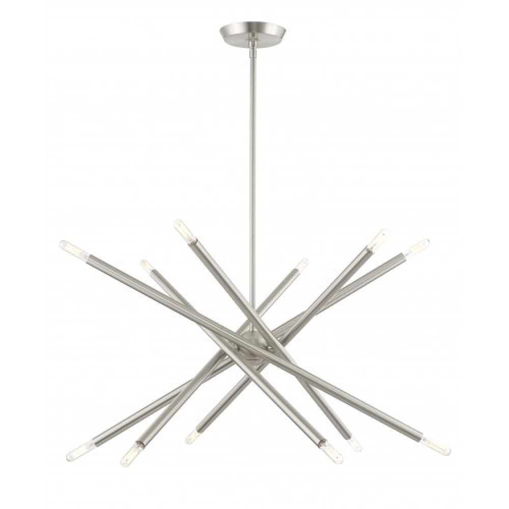 12 Lt Brushed Nickel Chandelier