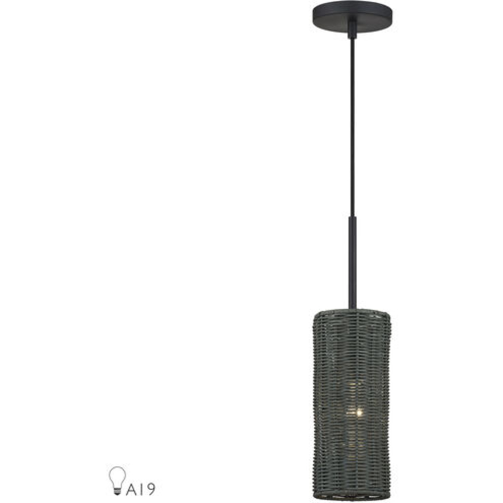 1 Light Black Mini Pendant