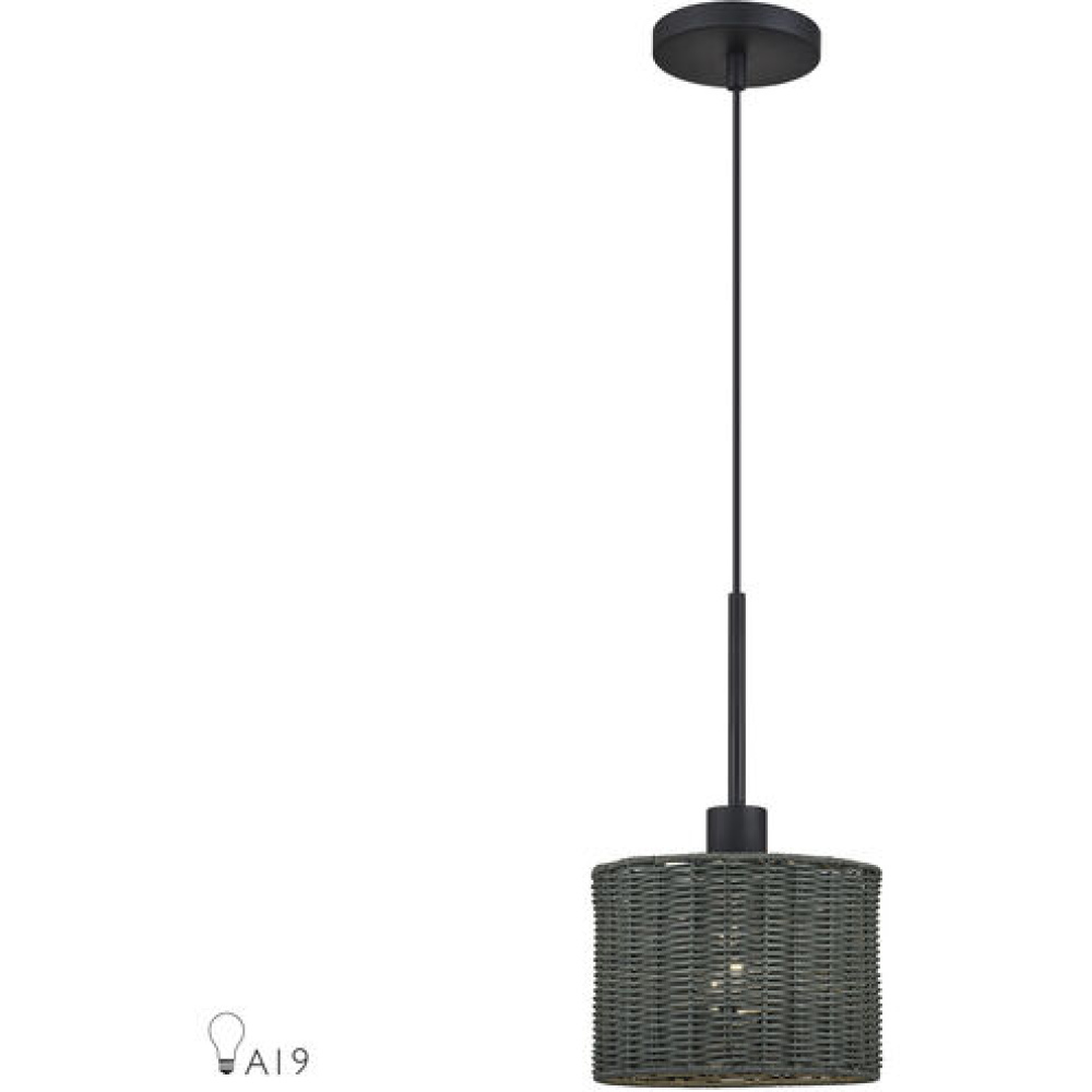 1 Light Black Mini Pendant