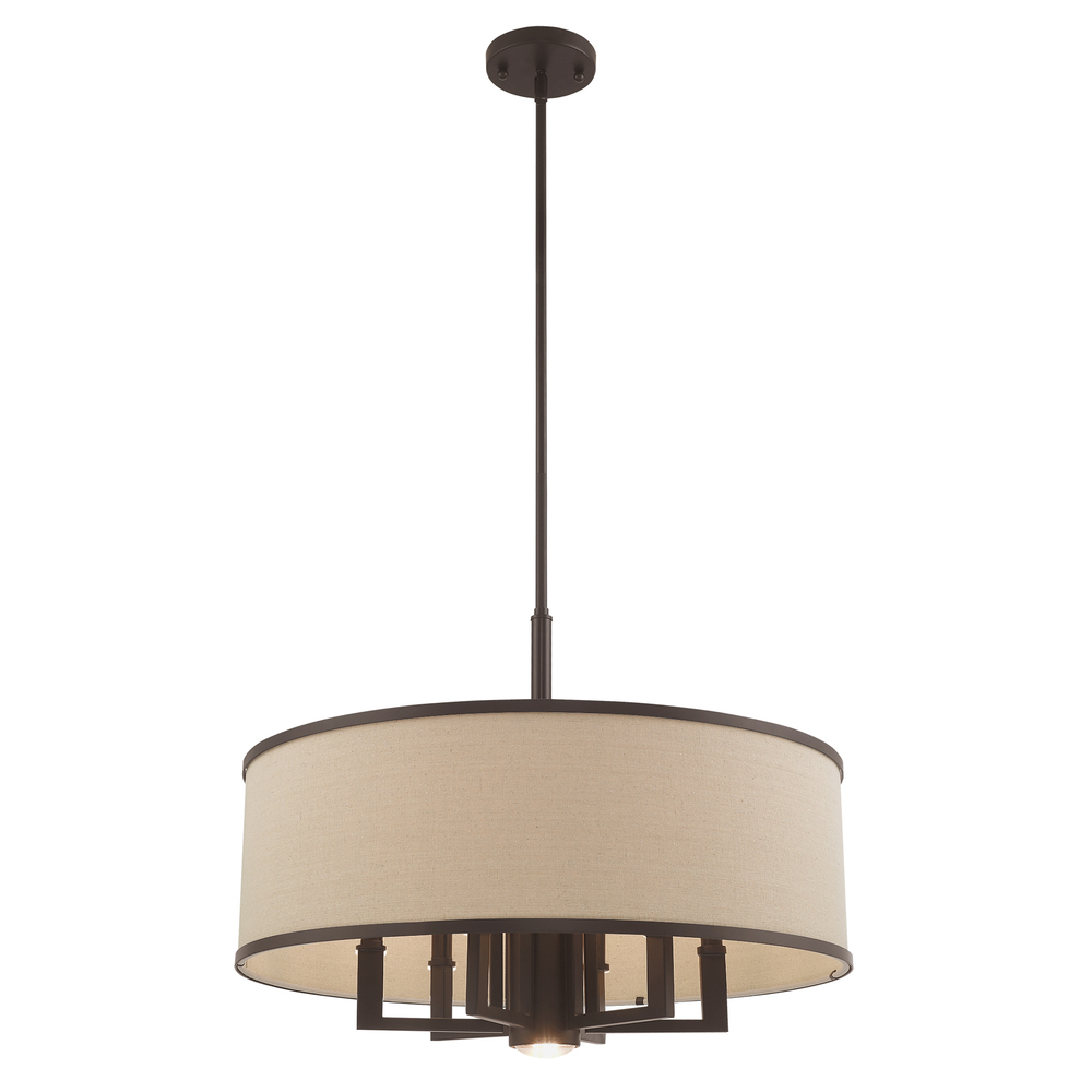 7 Lt Bronze Pendant Chandelier