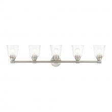 Livex Lighting 16785-91 - 5 Light Brushed Nickel Large Vanity Sconce