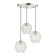 Livex Lighting 46593-91 - 3 Lt Brushed Nickel Pendant