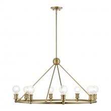 Livex Lighting 47168-01 - 8 Light Antique Brass Chandelier