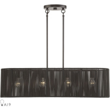 Livex Lighting 49128-92 - 4 Light English Bronze Large Linear Chandelier