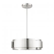 Livex Lighting 49414-91 - 5 Lt Brushed Nickel Pendant Chandelier