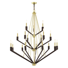 Livex Lighting 51169-12 - 18 Lt Satin Brass  Foyer Chandelier