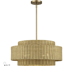Livex Lighting 60039-48 - 5 Light Antique Gold Leaf Pendant Chandelier