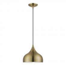 Livex Lighting 40982-01 - 1 Light Antique Brass Pendant