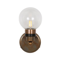 Mullan Lighting MLBWL145NATBRSPR - Shannon Wall Light | Natural Brass | Prismatic
