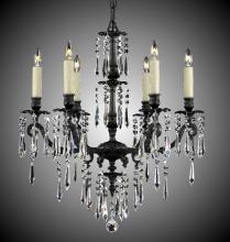 American Brass & Crystal CH7814-U-23S-PI - 6 Light Parisian Spire Chandelier