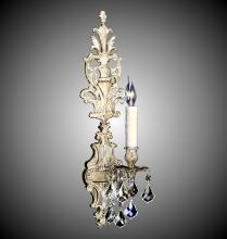 American Brass & Crystal WS9484-U-23S-PI - 1 Light Filigree Extended Top Wall Sconce