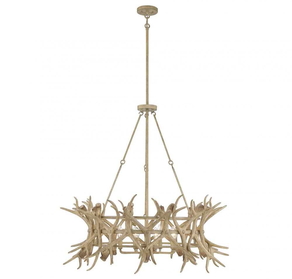 Daniels 8-Light Chandelier in Natural Antler