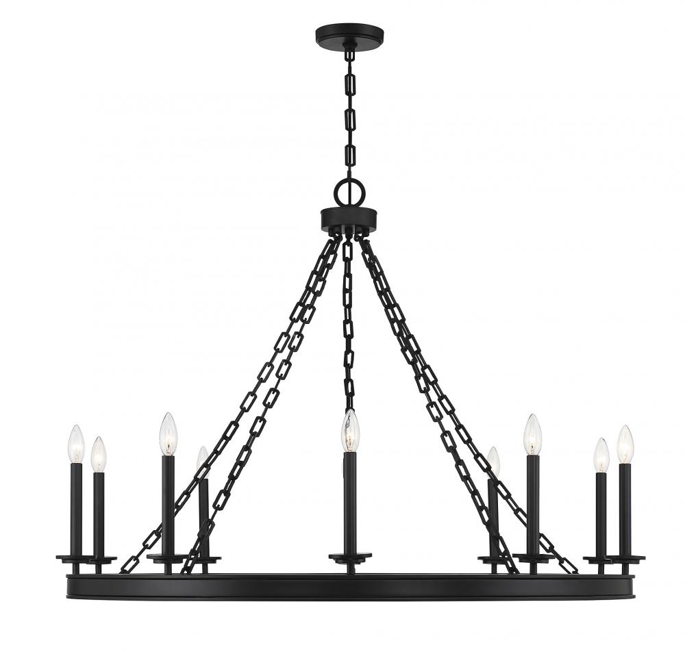 Seville 10-Light Chandelier in 
Matte Black