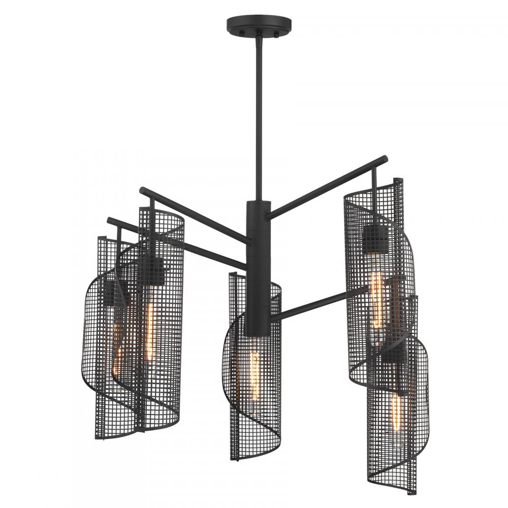 Hillbourne 5-Light Chandelier in Matte Black