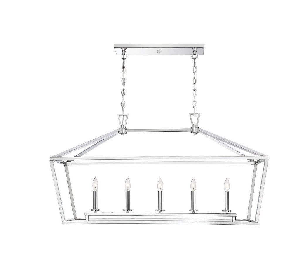 Townsend 5-Light Linear Chandelier in Polished Nickel