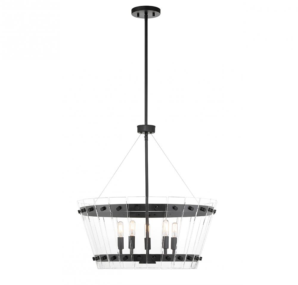 Ventari 5-Light Pendant in Matte Black