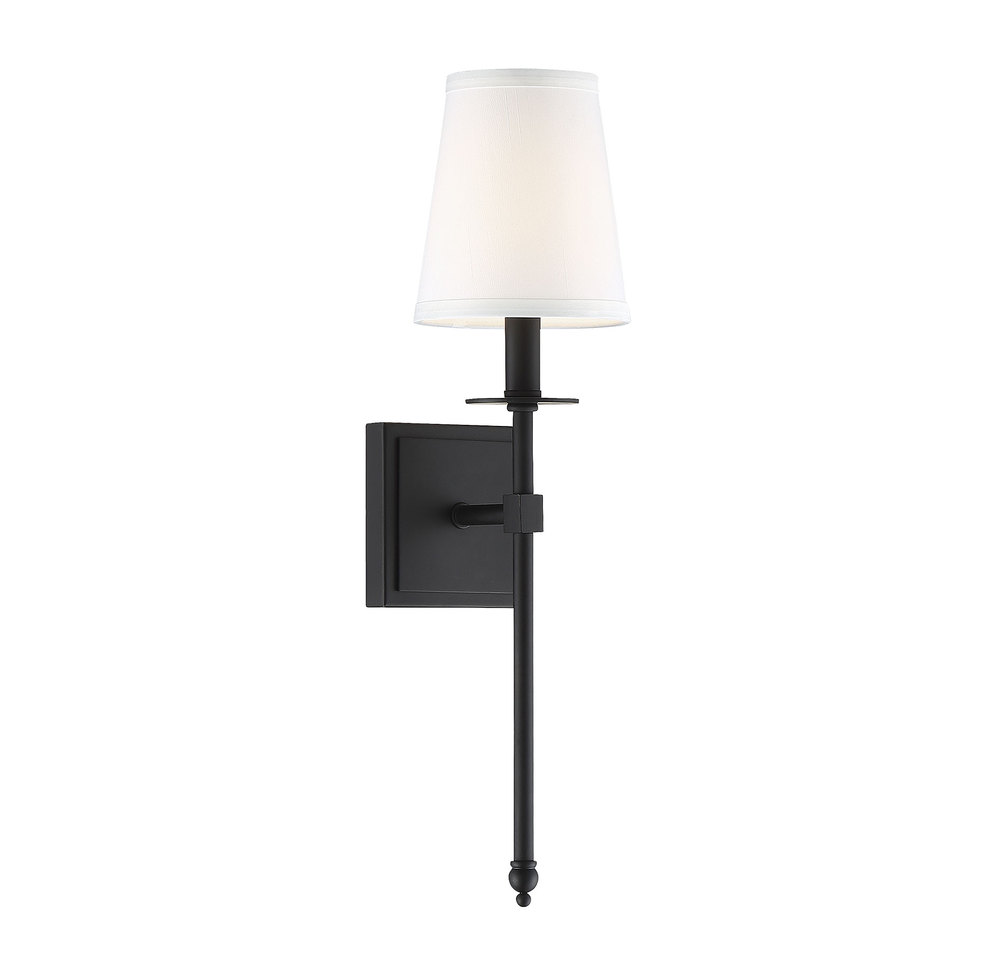 Monroe 1-Light Wall Sconce in Matte Black