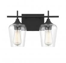 Savoy House 8-4030-2-BK - Octave 2-Light Bathroom Vanity Light in Black