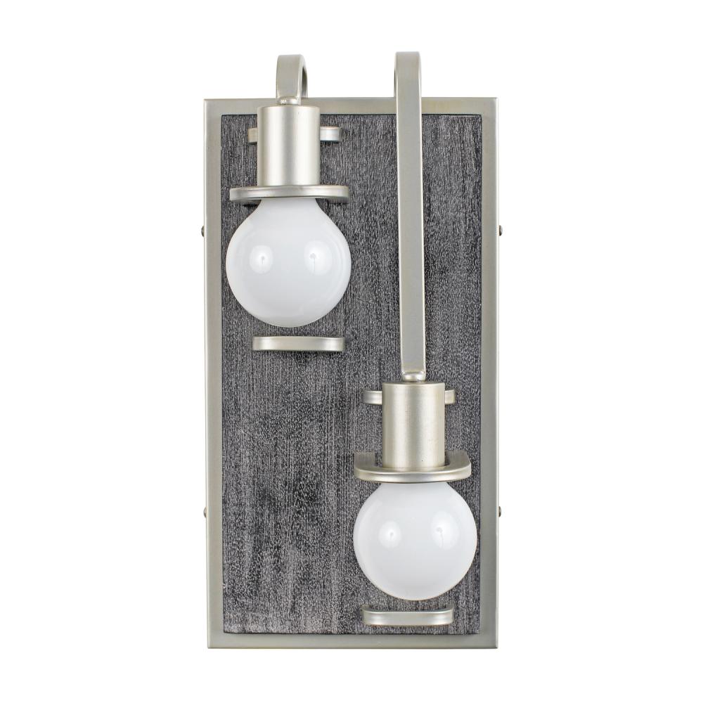 Lofty 2-Lt Right Sconce - Silverado/Gray Wood