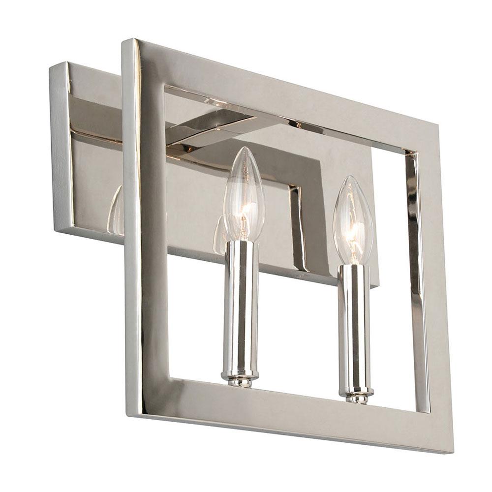 2x60W bath/vanity light with a satin nickel finish