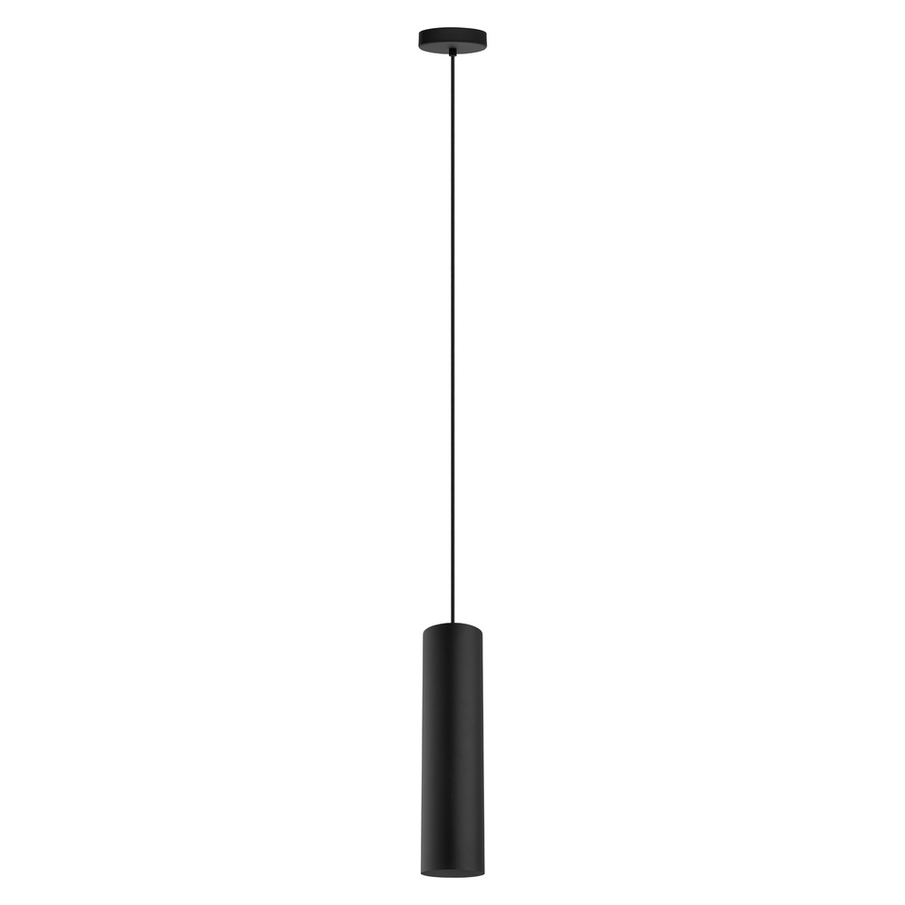 1x40W Single Tube Pendant With Matte Black Finish