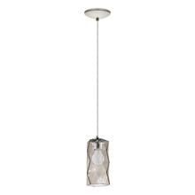 Eglo 202403A - 1x25W Mini Pendant w/ Satin Nickel Finish & Smoked Glass