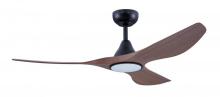 Eglo 235112-5225A - 52" SURFLINE LED c/fan, Blk/Walnut