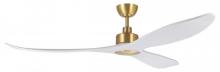 Eglo 235400-7211A - 72" WESTERLY c/fan, Sat.Brass/White