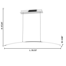 Eglo 32048A - Lasana - 1 LT LED Linear Pendant