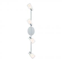 Eglo 200368A - Salti LED four light track light Chrome finish with frosted and clear glass shades