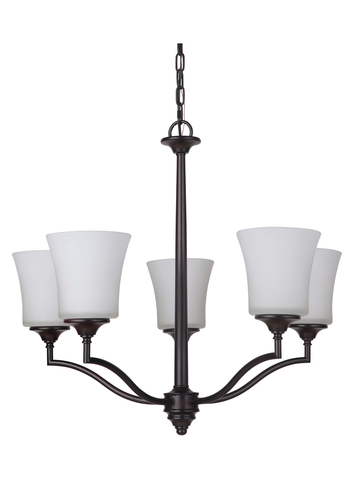 Helena 5 Light Chandelier in Oiled Bronze