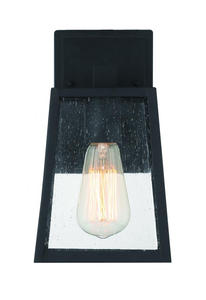 Dunn 1 Light Small Outdoor Wall Lantern in Textured Black