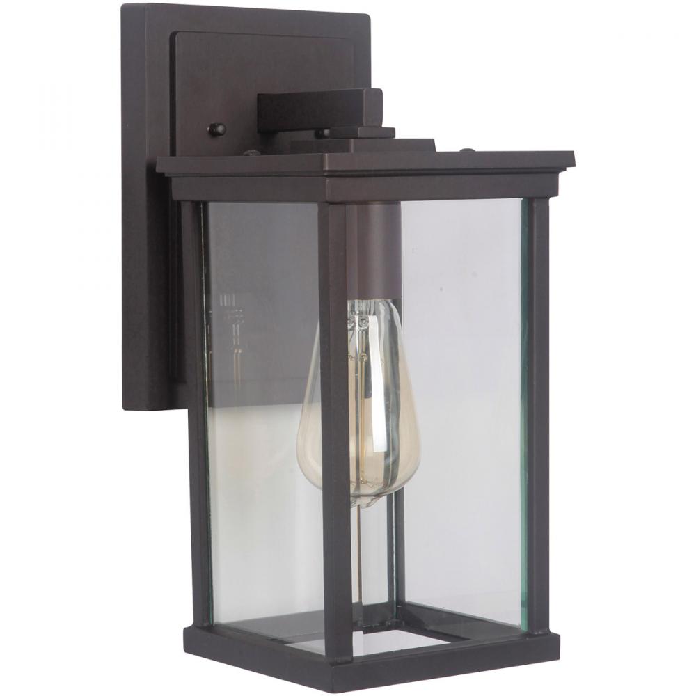 Riviera III 1 Light Medium Outdoor Wall Lantern in Oiled Bronze Outdoor