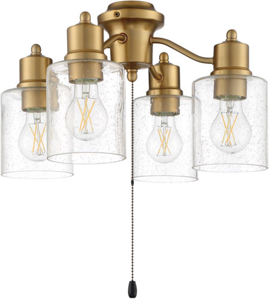 4 Light Universal Light Kit in Satin Brass