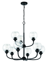 Craftmade 56229-FB - Glenda 9 Light Chandelier in Flat Black