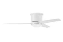 Craftmade CLE52W3 - Cole 52" 3-Blade Indoor/Outdoor (Damp) Ceiling Fan in White w/ White/Washed Oak Blades