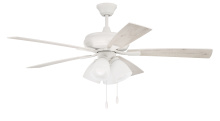 Craftmade ECF114W5-WWOK - 52" Ceiling Fan w/Blades, 4 White Frost LED Lights