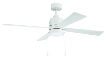 Craftmade EMCY52W4-PC - Energy Star McCoy 52" 4-Blade Ceiling Fan in White w/ White Blades; Light Kit Included (Optional